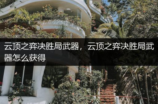 云顶之弈决胜局武器，云顶之弈决胜局武器怎么获得