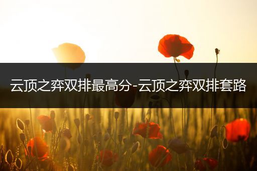 云顶之弈双排最高分-云顶之弈双排套路