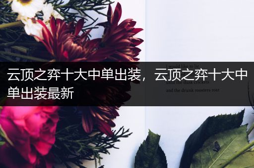 云顶之弈十大中单出装，云顶之弈十大中单出装最新