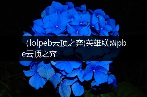 （lolpeb云顶之弈)英雄联盟pbe云顶之弈