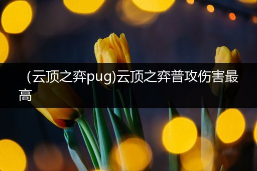 （云顶之弈pug)云顶之弈普攻伤害最高