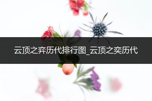 云顶之弈历代排行图_云顶之奕历代