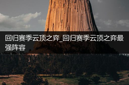 回归赛季云顶之弈_回归赛季云顶之弈最强阵容