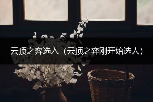 云顶之弈选入（云顶之弈刚开始选人）