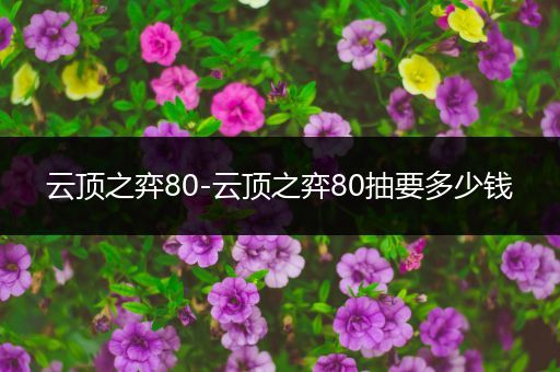 云顶之弈80-云顶之弈80抽要多少钱