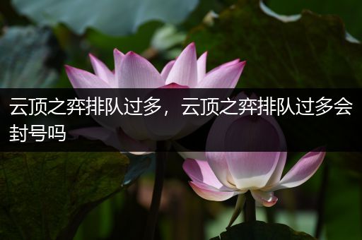 云顶之弈排队过多，云顶之弈排队过多会封号吗